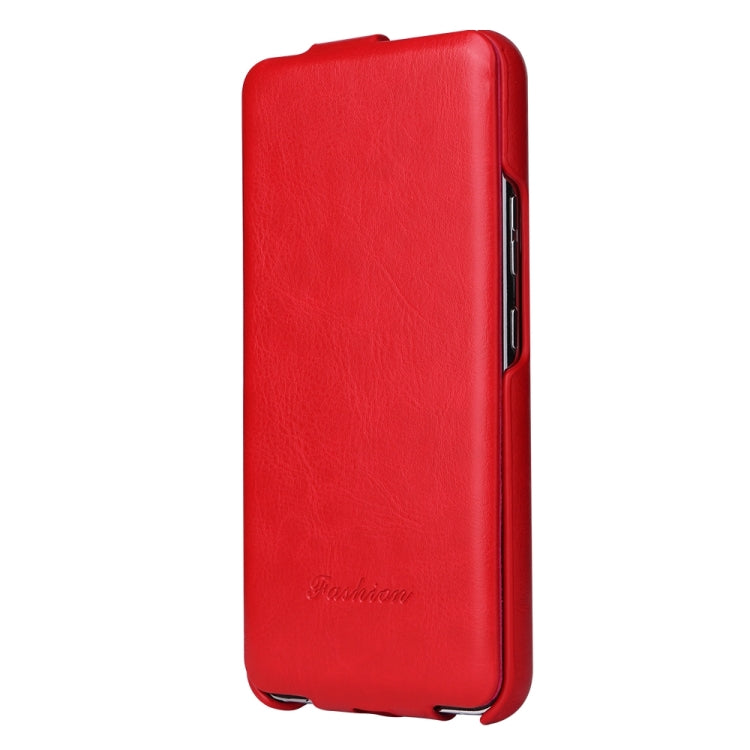 For Samsung Galaxy S24 5G Fierre Shann 64 Texture Vertical Flip PU Leather Phone Case(Red) - free shipping - PMC Jewellery - Order now!