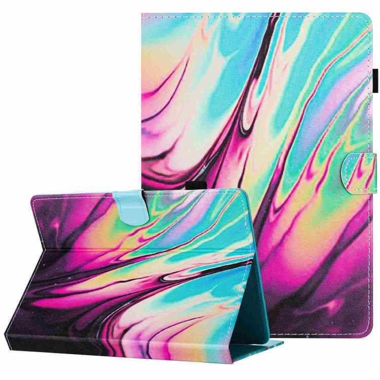 For 10 inch Universal Marble Pattern Stitching Leather Tablet Case(Rose Blue) - 10 - 11 inch by PMC TechLife | Online Shopping South Africa | PMC TechLife | Buy Now Pay Later Mobicred
