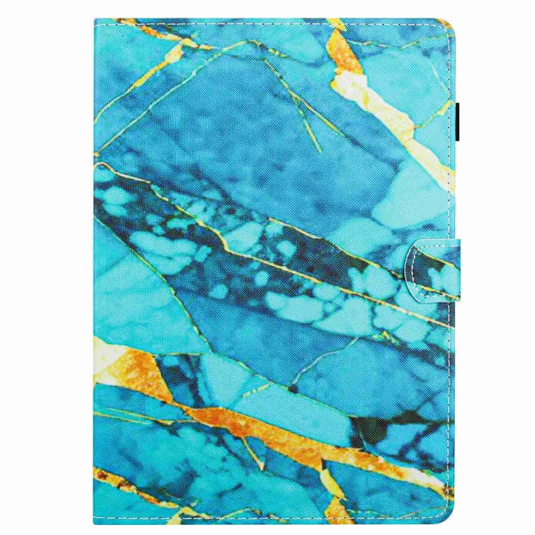 For iPad 11 Pro 2024 / 2020 / Air 4 10.9 Marble Pattern Stitching Smart Leather Tablet Case(Gold Blue) - iPad Air (2022) / (2020) 10.9 Cases by PMC TechLife | Online Shopping South Africa | PMC TechLife | Buy Now Pay Later Mobicred