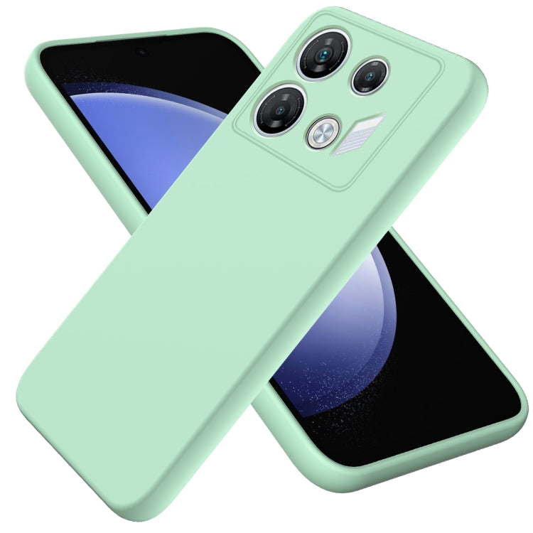 For Infinix GT 10 Pro Solid Color Liquid Silicone Dropproof Full Coverage Protective Case(Green) - Infinix Cases by PMC TechLife | Online Shopping South Africa | PMC TechLife | Buy Now Pay Later Mobicred