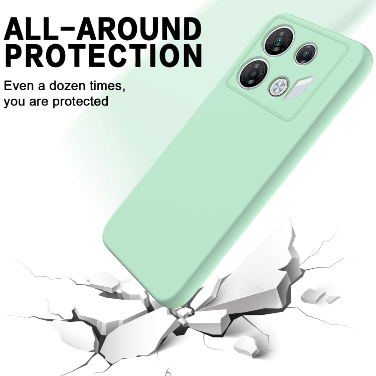For Infinix GT 10 Pro Solid Color Liquid Silicone Dropproof Full Coverage Protective Case(Green) - Infinix Cases by PMC TechLife | Online Shopping South Africa | PMC TechLife | Buy Now Pay Later Mobicred