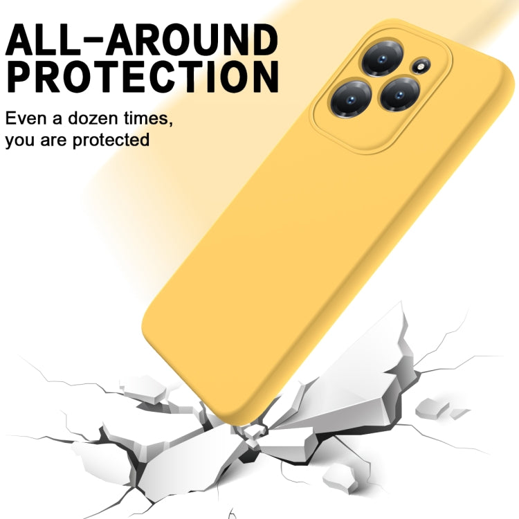 For Infinix Hot 40/Hot 40 Pro Solid Color Liquid Silicone Dropproof Full Coverage Protective Case(Yellow) - Infinix Cases by PMC TechLife | Online Shopping South Africa | PMC TechLife | Buy Now Pay Later Mobicred