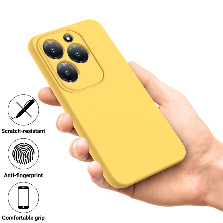 For Infinix Hot 40/Hot 40 Pro Solid Color Liquid Silicone Dropproof Full Coverage Protective Case(Yellow) - Infinix Cases by PMC TechLife | Online Shopping South Africa | PMC TechLife | Buy Now Pay Later Mobicred