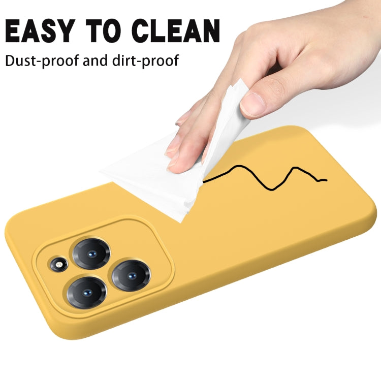 For Infinix Hot 40/Hot 40 Pro Solid Color Liquid Silicone Dropproof Full Coverage Protective Case(Yellow) - Infinix Cases by PMC TechLife | Online Shopping South Africa | PMC TechLife | Buy Now Pay Later Mobicred