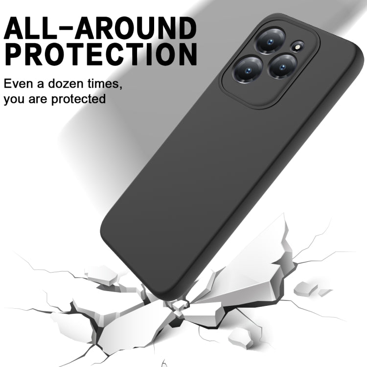 For Infinix Hot 40/Hot 40 Pro Solid Color Liquid Silicone Dropproof Full Coverage Protective Case(Black) - Infinix Cases by PMC TechLife | Online Shopping South Africa | PMC TechLife | Buy Now Pay Later Mobicred