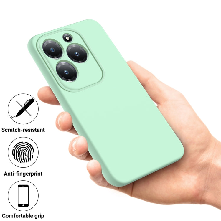 For Infinix Hot 40/Hot 40 Pro Solid Color Liquid Silicone Dropproof Full Coverage Protective Case(Green) - Infinix Cases by PMC TechLife | Online Shopping South Africa | PMC TechLife | Buy Now Pay Later Mobicred