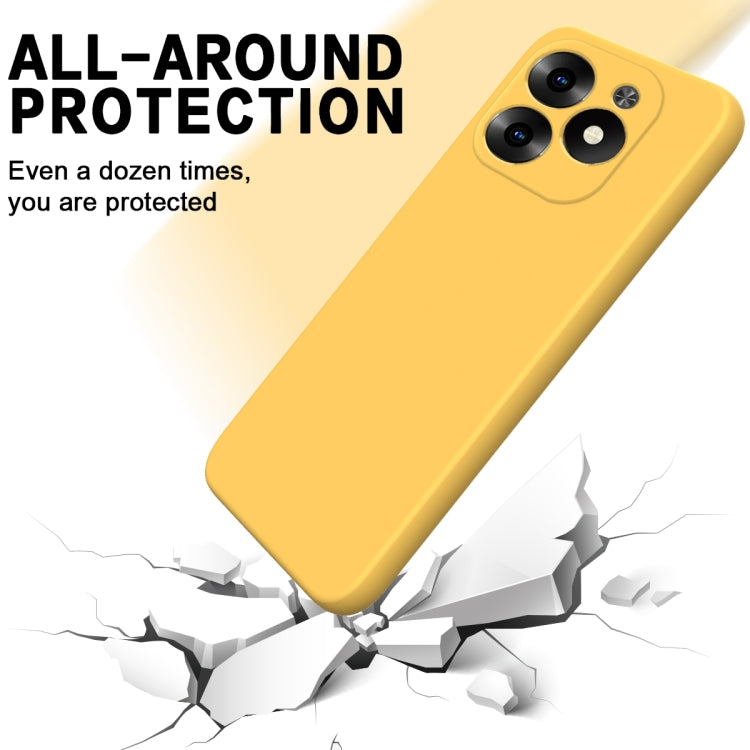 For Infinix Hot 40i Solid Color Liquid Silicone Dropproof Full Coverage Protective Case(Yellow) - Infinix Cases by PMC TechLife | Online Shopping South Africa | PMC TechLife | Buy Now Pay Later Mobicred