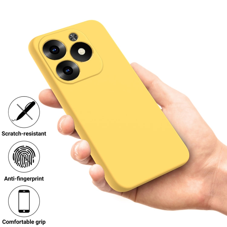 For Infinix Hot 40i Solid Color Liquid Silicone Dropproof Full Coverage Protective Case(Yellow) - Infinix Cases by PMC TechLife | Online Shopping South Africa | PMC TechLife | Buy Now Pay Later Mobicred