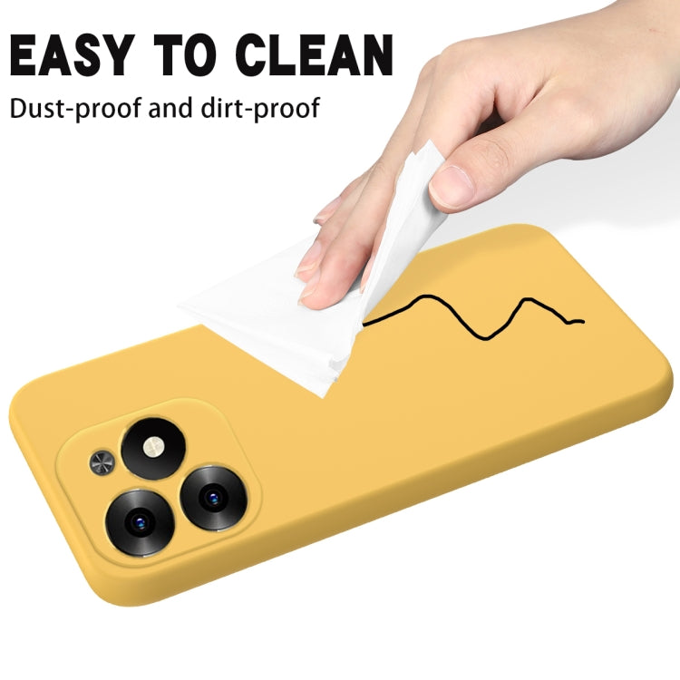 For Infinix Hot 40i Solid Color Liquid Silicone Dropproof Full Coverage Protective Case(Yellow) - Infinix Cases by PMC TechLife | Online Shopping South Africa | PMC TechLife | Buy Now Pay Later Mobicred