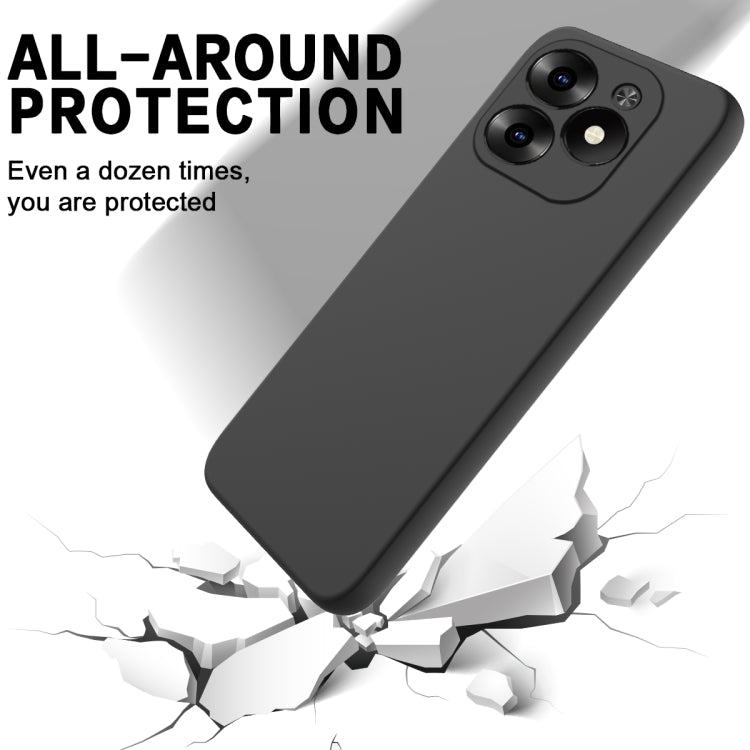 For Infinix Hot 40i Solid Color Liquid Silicone Dropproof Full Coverage Protective Case(Black) - Infinix Cases by PMC TechLife | Online Shopping South Africa | PMC TechLife | Buy Now Pay Later Mobicred