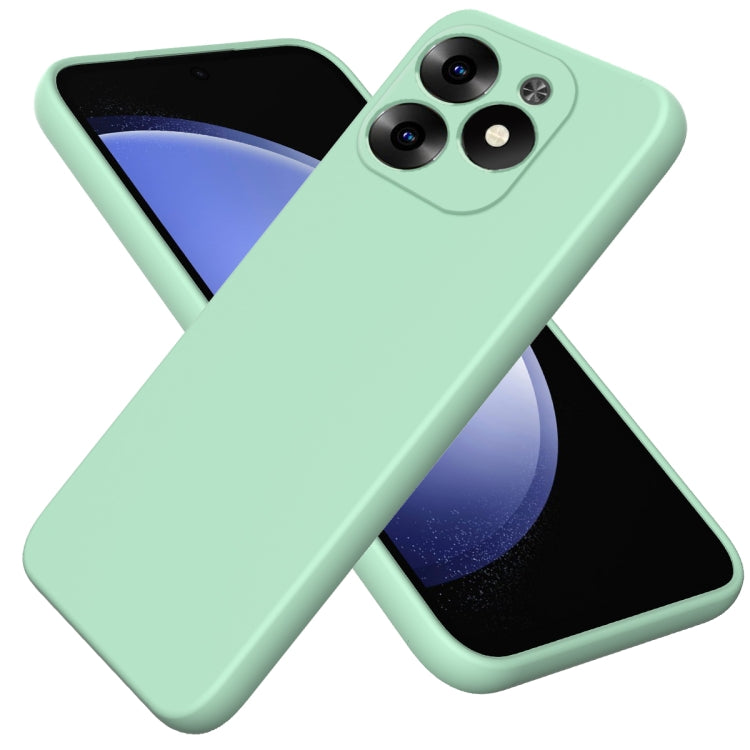For Infinix Hot 40i Solid Color Liquid Silicone Dropproof Full Coverage Protective Case(Green) - Infinix Cases by PMC TechLife | Online Shopping South Africa | PMC TechLife | Buy Now Pay Later Mobicred