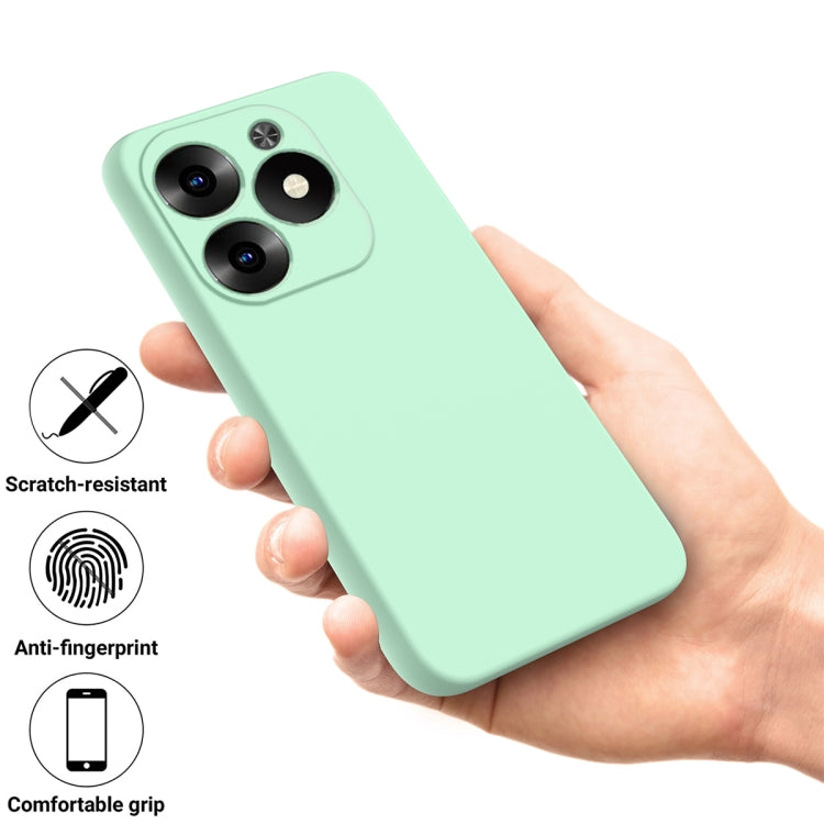 For Infinix Hot 40i Solid Color Liquid Silicone Dropproof Full Coverage Protective Case(Green) - Infinix Cases by PMC TechLife | Online Shopping South Africa | PMC TechLife | Buy Now Pay Later Mobicred