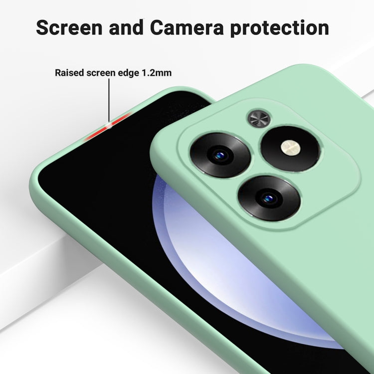 For Infinix Hot 40i Solid Color Liquid Silicone Dropproof Full Coverage Protective Case(Green) - Infinix Cases by PMC TechLife | Online Shopping South Africa | PMC TechLife | Buy Now Pay Later Mobicred