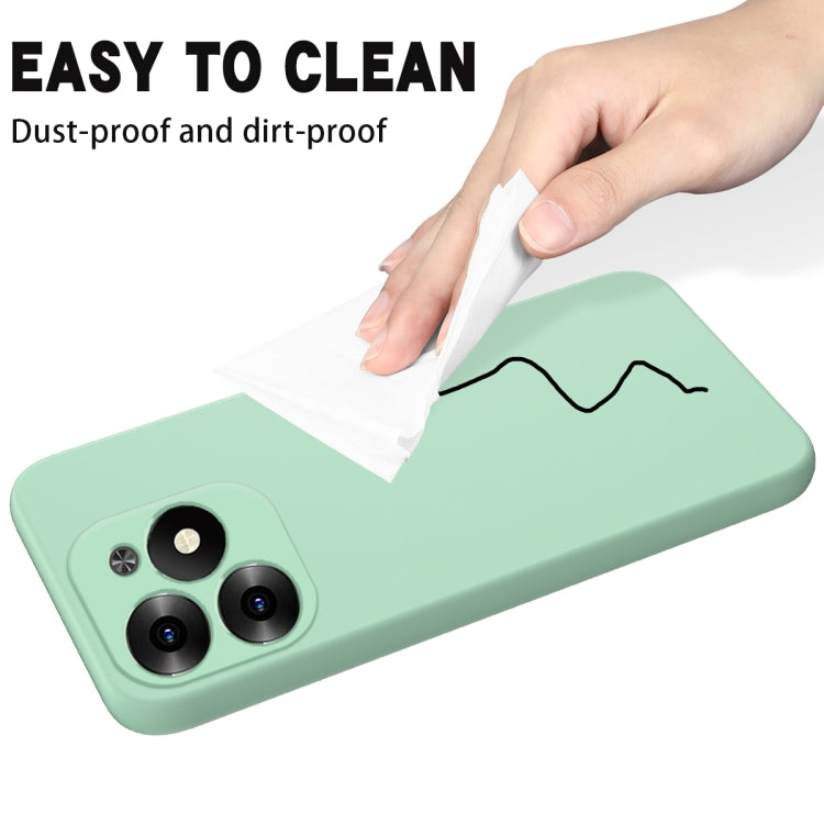For Infinix Hot 40i Solid Color Liquid Silicone Dropproof Full Coverage Protective Case(Green) - Infinix Cases by PMC TechLife | Online Shopping South Africa | PMC TechLife | Buy Now Pay Later Mobicred