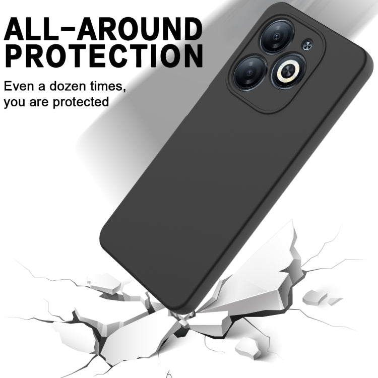 For Infinix Smart 8 Solid Color Liquid Silicone Dropproof Full Coverage Phone Case(Black) - Infinix Cases by PMC TechLife | Online Shopping South Africa | PMC TechLife | Buy Now Pay Later Mobicred