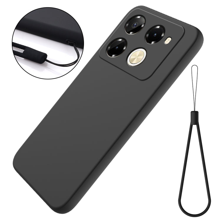 For Infinix Note 40 Pro 5G / 40 Pro+ 5G Solid Color Liquid Silicone Dropproof Full Coverage Phone Case(Black) - Infinix Cases by PMC TechLife | Online Shopping South Africa | PMC TechLife | Buy Now Pay Later Mobicred