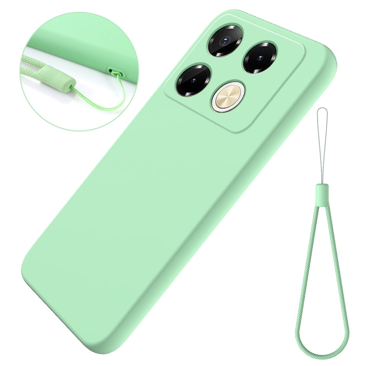 For Infinix Note 40 Pro 4G Solid Color Liquid Silicone Dropproof Full Coverage Protective Case(Green) - Infinix Cases by PMC TechLife | Online Shopping South Africa | PMC TechLife | Buy Now Pay Later Mobicred