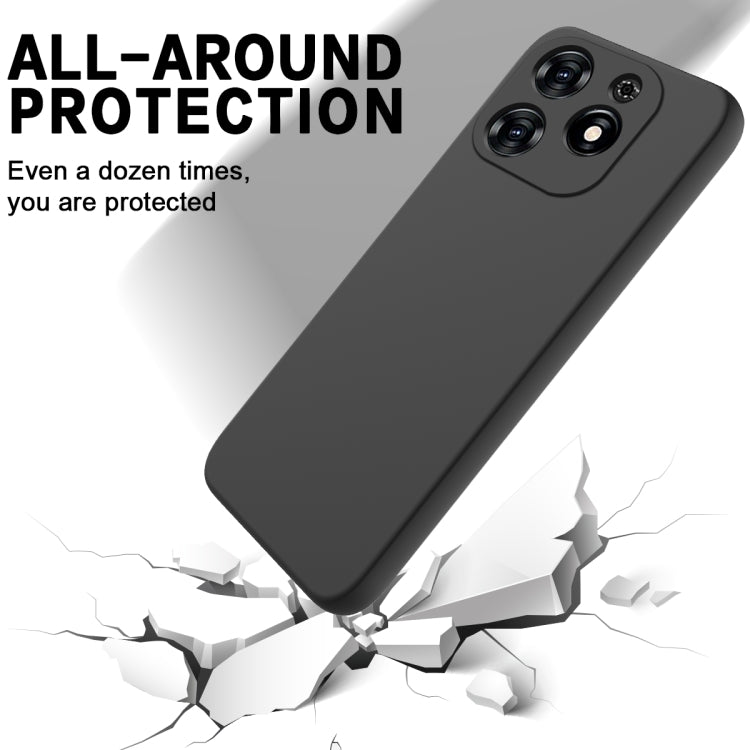 For Tecno Spark 20C/Go 2024 Solid Color Liquid Silicone Dropproof Full Coverage Protective Case(Black) - Tecno Cases by PMC Jewellery | Online Shopping South Africa | PMC Jewellery | Buy Now Pay Later Mobicred