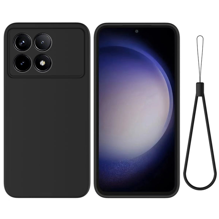 For Xiaomi Redmi K70/K70 Pro Solid Color Liquid Silicone Dropproof Full Coverage Phone Case(Black) - Xiaomi Cases by PMC Jewellery | Online Shopping South Africa | PMC Jewellery | Buy Now Pay Later Mobicred