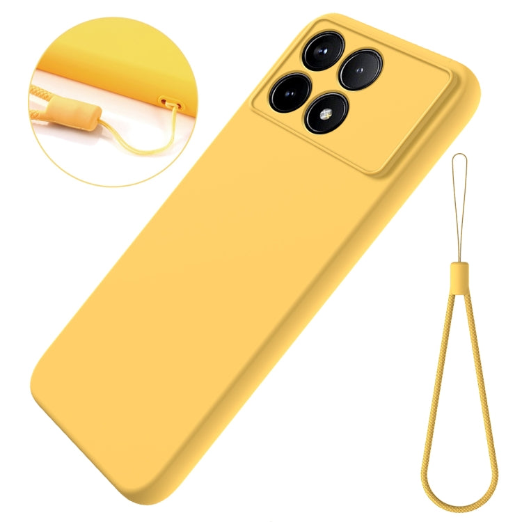For Xiaomi Poco X6 Pro 5G/Redmi K70E Solid Color Liquid Silicone Dropproof Full Coverage Phone Case(Yellow) - K70E Cases by PMC TechLife | Online Shopping South Africa | PMC TechLife | Buy Now Pay Later Mobicred