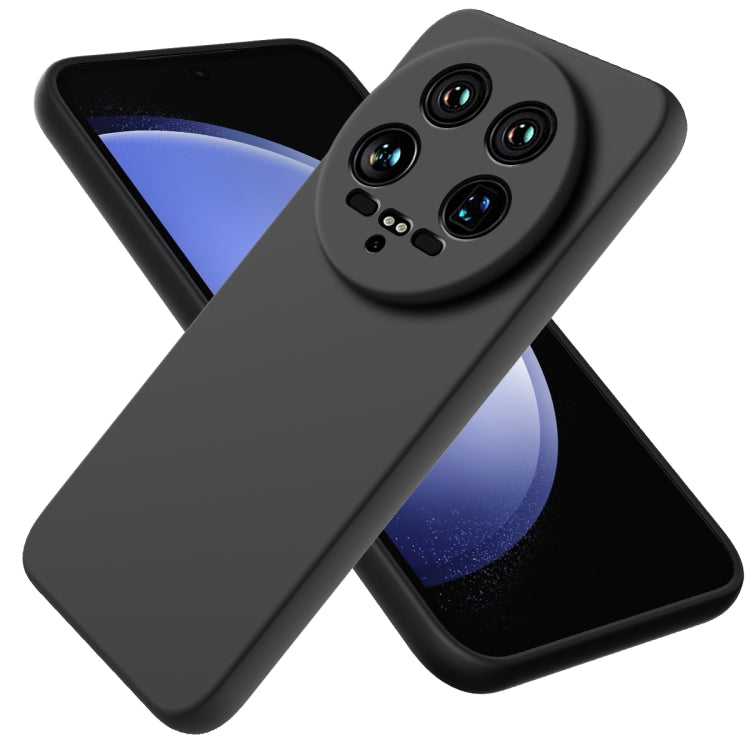 For Xiaomi 14 Ultra Solid Color Liquid Silicone Dropproof Full Coverage Phone Case(Black) - 14 Ultra Cases by PMC TechLife | Online Shopping South Africa | PMC TechLife