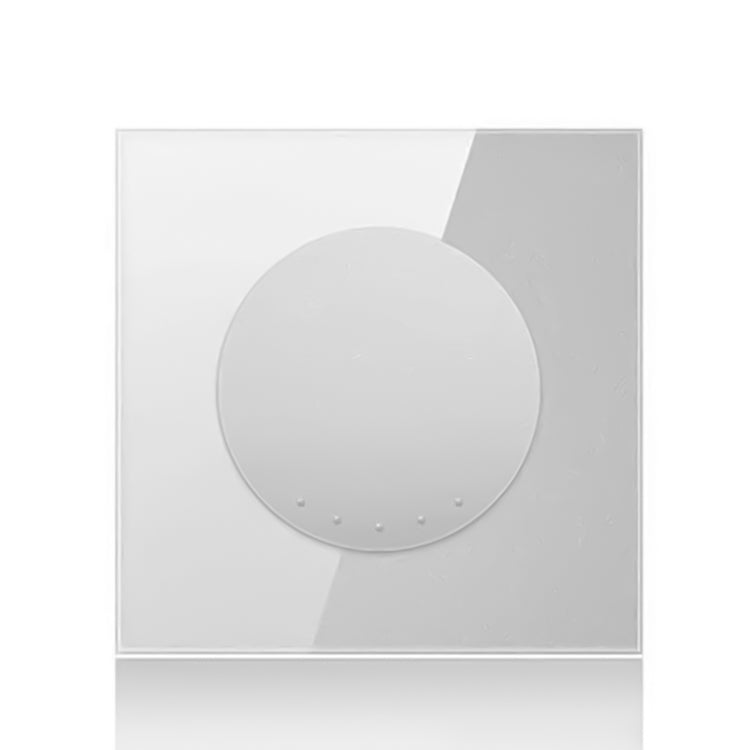 86mm Round LED Tempered Glass Switch Panel, Gray Round Glass, Style:One Open Multiple Control -  by PMC Jewellery | Online Shopping South Africa | PMC Jewellery | Buy Now Pay Later Mobicred