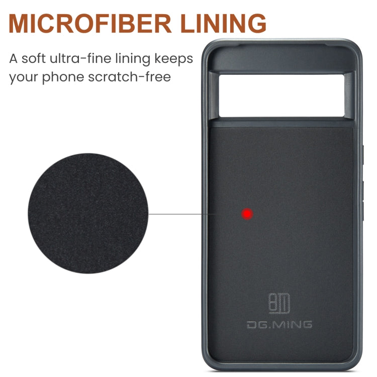 For Google Pixel 8 Pro DG.MING M5 Series Zip RFID Multi Card Detachable Leather Phone Case(Brown) - Google Cases by DG.MING | Online Shopping South Africa | PMC TechLife | Buy Now Pay Later Mobicred