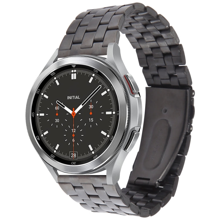 22mm Universal Five Beads Stainless Steel Watch Band(Black) - 22mm Bands by PMc TechLife | Online Shopping South Africa | PMc TechLife | Buy Now Pay Later Mobicred