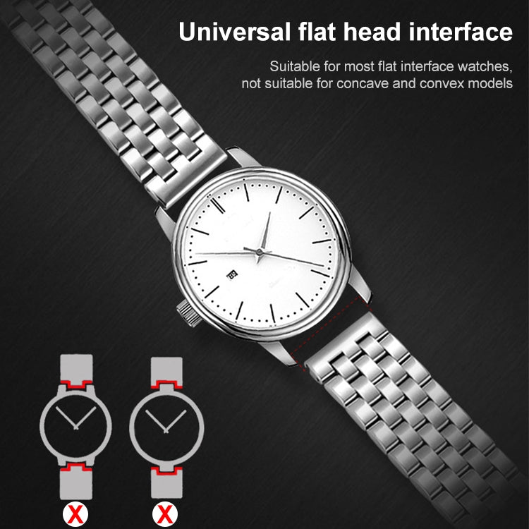 22mm Universal Five Beads Stainless Steel Watch Band(Silver Rose Gold) - free shipping - PMc TechLife - Order now!
