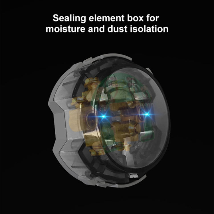 86mm Round LED Tempered Glass Switch Panel, Gold Round Glass, Style:Two Billing Control -  by PMC Jewellery | Online Shopping South Africa | PMC Jewellery | Buy Now Pay Later Mobicred