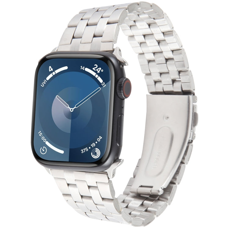 For Apple Watch Ultra 49mm 22mm Ultra-thin Five Beads Stainless Steel Watch Band(Silver) - free shipping - PMC TechLife - Order now!
