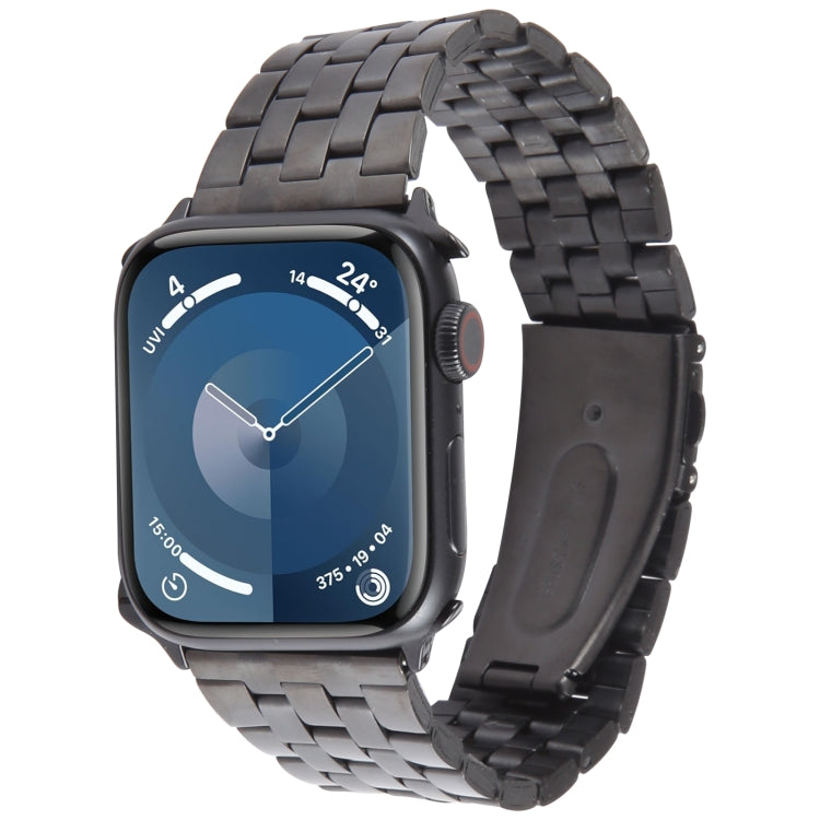 For Apple Watch 42mm 22mm Ultra-thin Five Beads Stainless Steel Watch Band(Black) - free shipping - PMC TechLife - Order now!