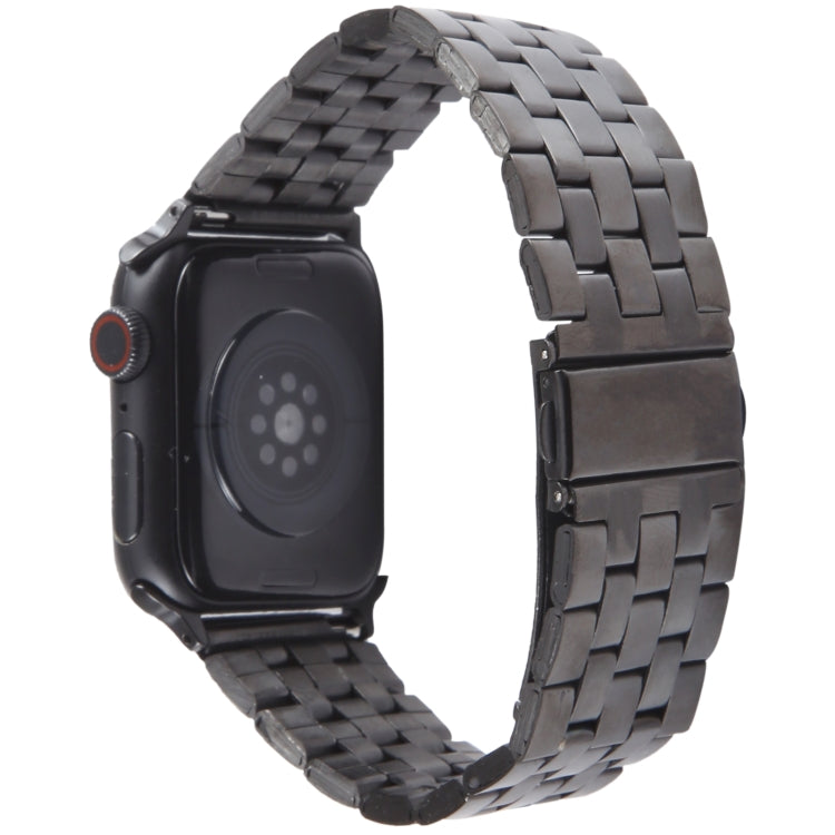 For Apple Watch 42mm 22mm Ultra-thin Five Beads Stainless Steel Watch Band(Black) - free shipping - PMC TechLife - Order now!