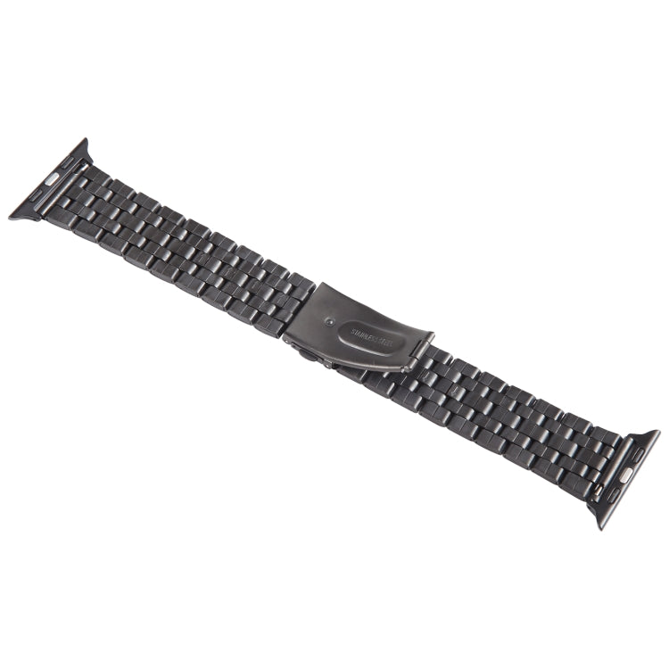 For Apple Watch 42mm 22mm Ultra-thin Five Beads Stainless Steel Watch Band(Black) - free shipping - PMC TechLife - Order now!