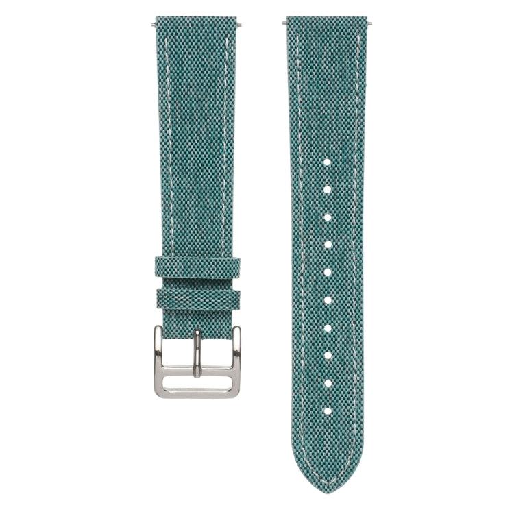 20mm Universal Denim Leather Buckle Watch Band(Turquoise) - free shipping - PMc TechLife - Order now!