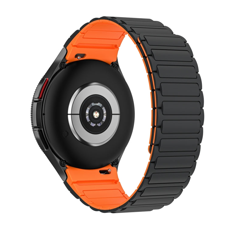 For Samsung Galaxy Watch 6 / 5 / 4 Magnetic Loop Silicone Watch Band(Black Orange) - free shipping - PMc TechLife - Order now!