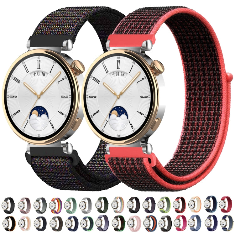 18mm Universal Nylon Loop Watch Band(Black Orange) - 18mm Bands by PMc TechLife | Online Shopping South Africa | PMc TechLife | Buy Now Pay Later Mobicred