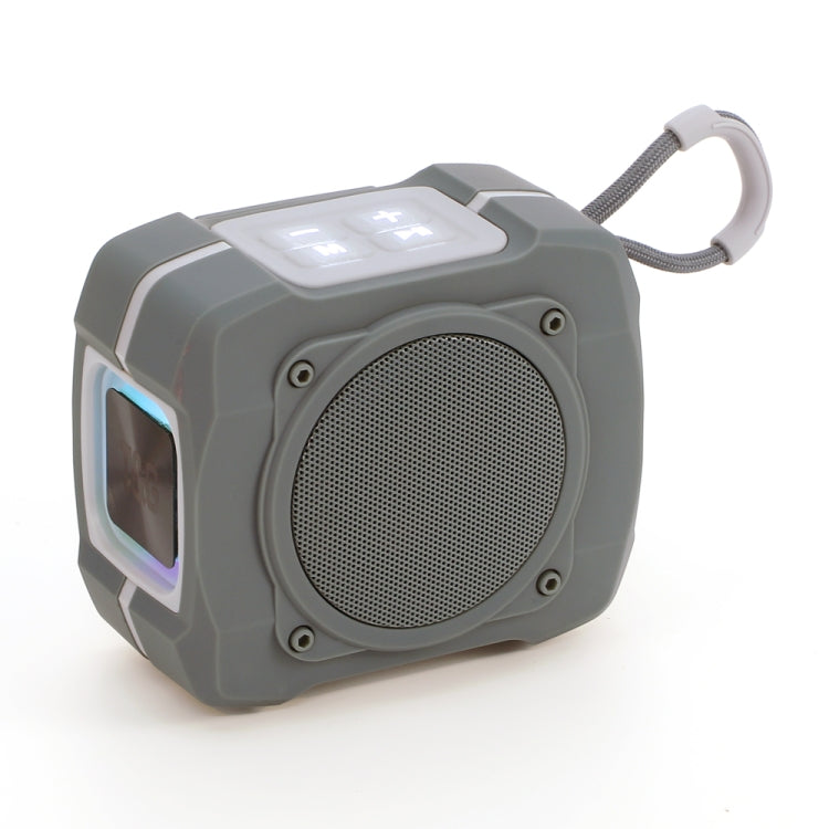 T&G TG661 Colorful LED Portable Outdoor Wireless Bluetooth Speaker(Grey) - free shipping - PMC Jewellery - Order now!