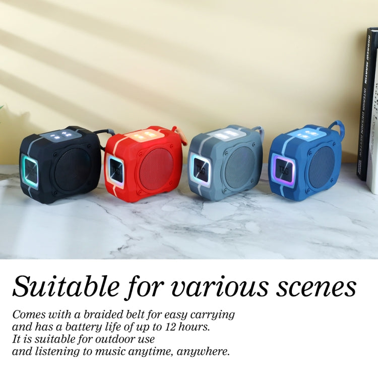 T&G TG661 Colorful LED Portable Outdoor Wireless Bluetooth Speaker(Black) - free shipping - PMC Jewellery - Order now!