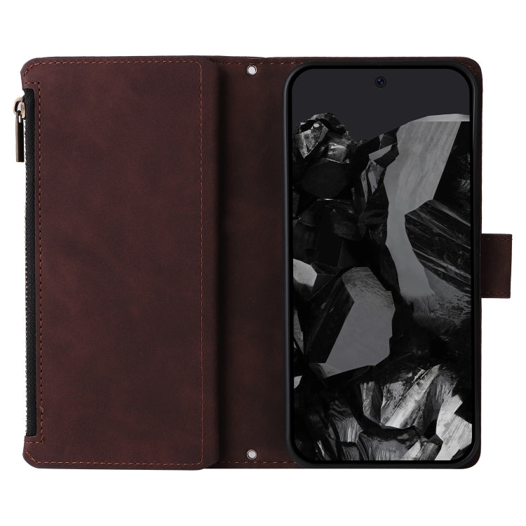 For Google Pixel 9 Pro Multifunctional Multi-Card Wallet Phone Leather Case(Coffee) - Google Cases by PMC TechLife | Online Shopping South Africa | PMC TechLife | Buy Now Pay Later Mobicred