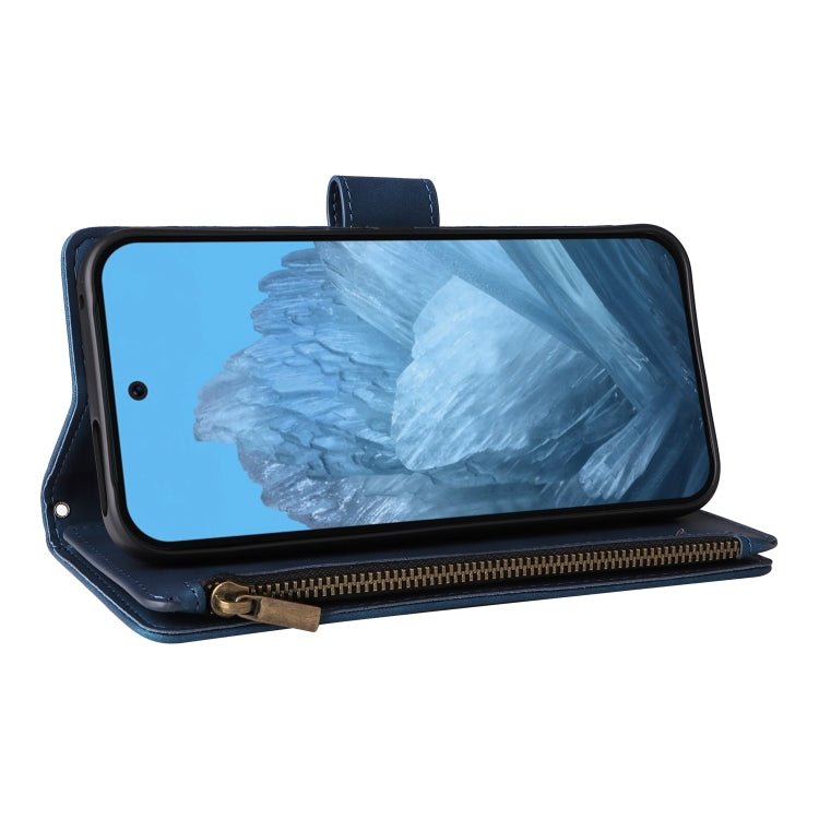 For Google Pixel 9 Multifunctional Multi-Card Wallet Phone Leather Case(Blue) - Google Cases by PMC TechLife | Online Shopping South Africa | PMC TechLife | Buy Now Pay Later Mobicred
