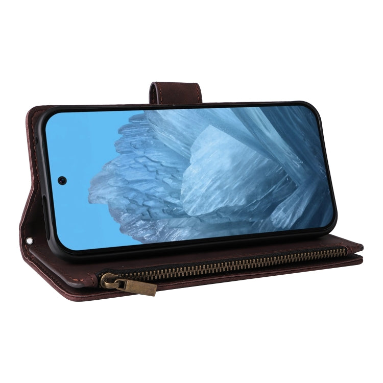 For Google Pixel 9 Multifunctional Multi-Card Wallet Phone Leather Case(Coffee) - Google Cases by PMC TechLife | Online Shopping South Africa | PMC TechLife | Buy Now Pay Later Mobicred