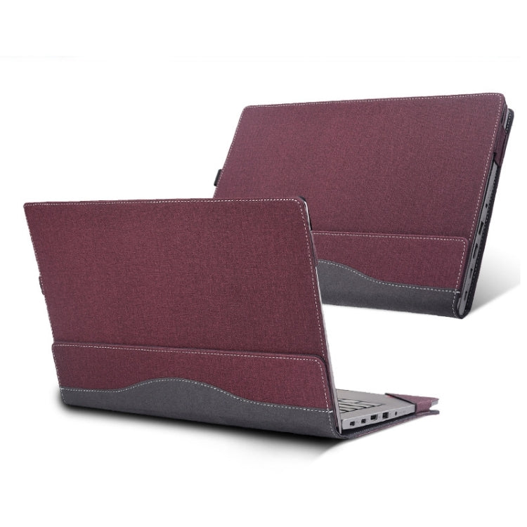 For Lenovo ThinkPad T14 / T14s Gen 3 14 2022 Laptop Leather Shockproof Protective Case(Wine Red) - 14.1 inch by PMC TechLife | Online Shopping South Africa | PMC TechLife | Buy Now Pay Later Mobicred