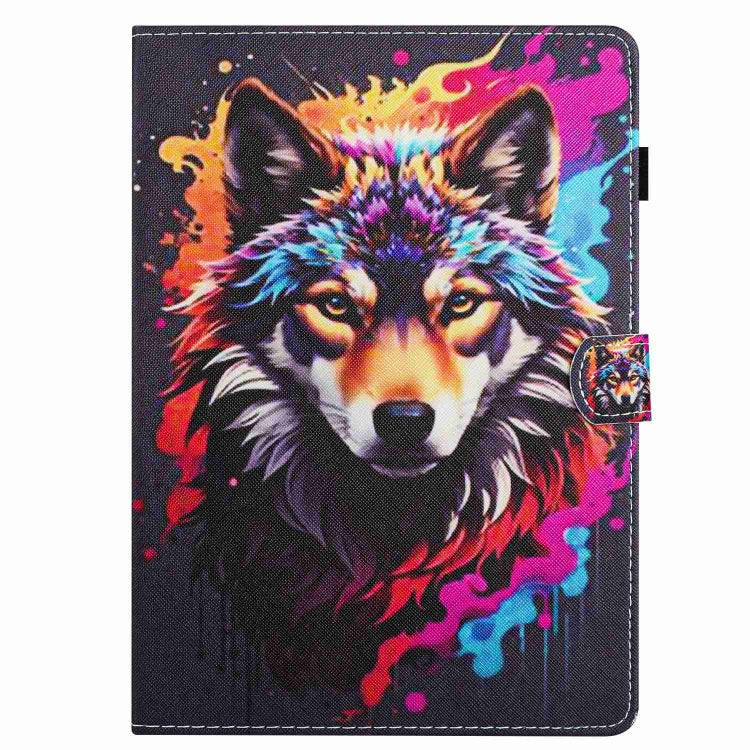 For iPad 11 Pro 2024 / 2020 / Air 4 10.9 Painted Pattern Stitching Smart Leather Tablet Case(Colorful Wolf) - iPad Air (2022) / (2020) 10.9 Cases by PMC TechLife | Online Shopping South Africa | PMC TechLife | Buy Now Pay Later Mobicred