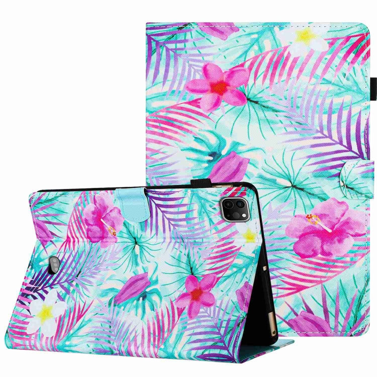 For iPad 11 Pro 2024 / 2020 / Air 4 10.9 Painted Pattern Stitching Smart Leather Tablet Case(Bougainvillea) - iPad Air (2022) / (2020) 10.9 Cases by PMC TechLife | Online Shopping South Africa | PMC TechLife | Buy Now Pay Later Mobicred
