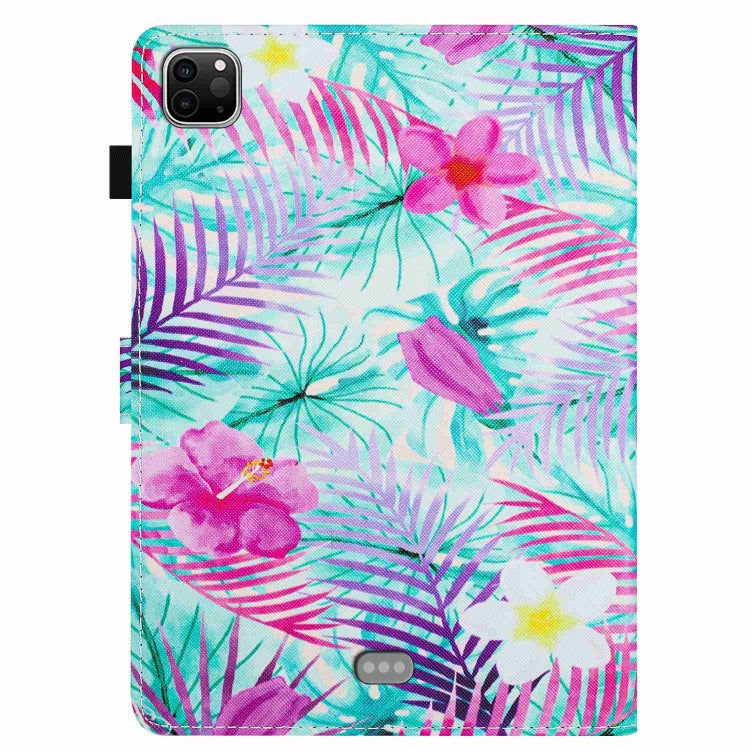 For iPad 11 Pro 2024 / 2020 / Air 4 10.9 Painted Pattern Stitching Smart Leather Tablet Case(Bougainvillea) - iPad Air (2022) / (2020) 10.9 Cases by PMC TechLife | Online Shopping South Africa | PMC TechLife | Buy Now Pay Later Mobicred