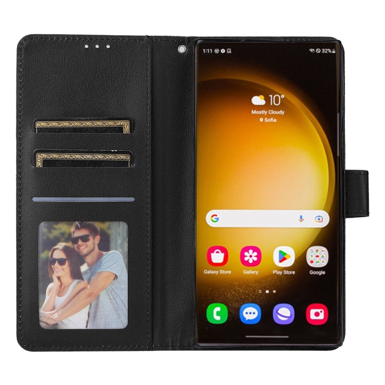For Samsung Galaxy S24 Ultra 5G 3-Card Slots Multifunctional Leather Phone Case(Black) - Galaxy S24 Ultra 5G Cases by PMC TechLife | Online Shopping South Africa | PMC TechLife