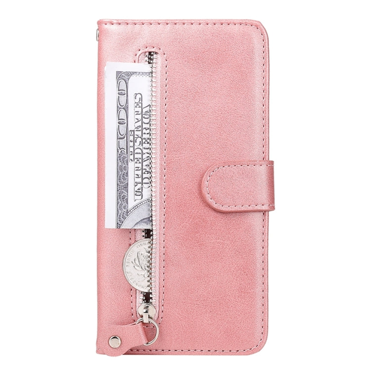 For Honor 200 Lite Global Fashion Calf Texture Zipper Leather Phone Case(Rose Gold) - Honor Cases by PMC TechLife | Online Shopping South Africa | PMC TechLife | Buy Now Pay Later Mobicred