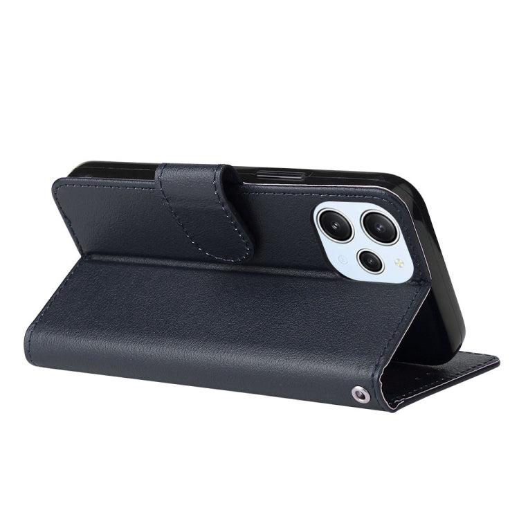 For Xiaomi Redmi 12 4G/5G/Note 12R Multifunctional Horizontal Flip Leather Phone Case with Three Card Slot(Blue) - Xiaomi Cases by PMC TechLife | Online Shopping South Africa | PMC TechLife | Buy Now Pay Later Mobicred