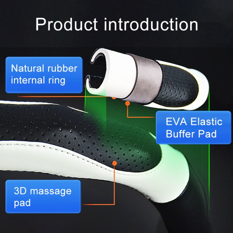 Super Fiber Leather Car Universal Anti-skid Steering Wheel Cover, Diameter: 38cm(Black White) - Steering Wheel Accessories by PMC TechLife | Online Shopping South Africa | PMC TechLife | Buy Now Pay Later Mobicred